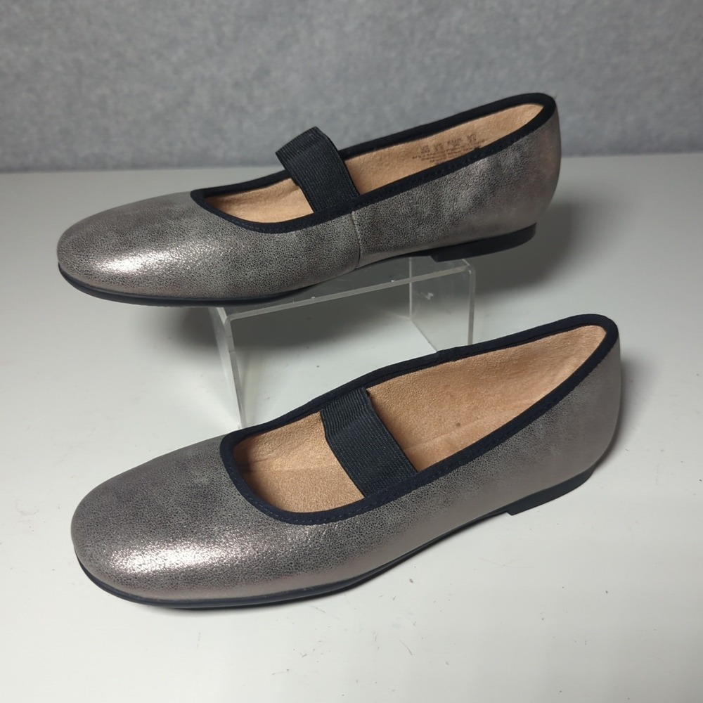 SOUL Naturalizer Ballet Flats Womens Brilliant Pewter‎ Mary Jane 6 Elastic Strap
